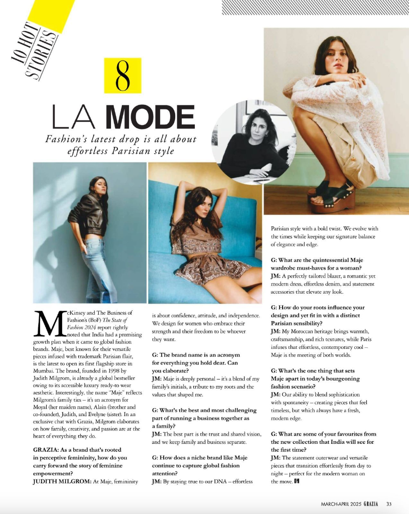 Grazia LA MODE Maje Feature